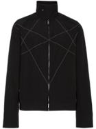 Rick Owens Drkshdw Stitch Detail High Collar Jacket - Black