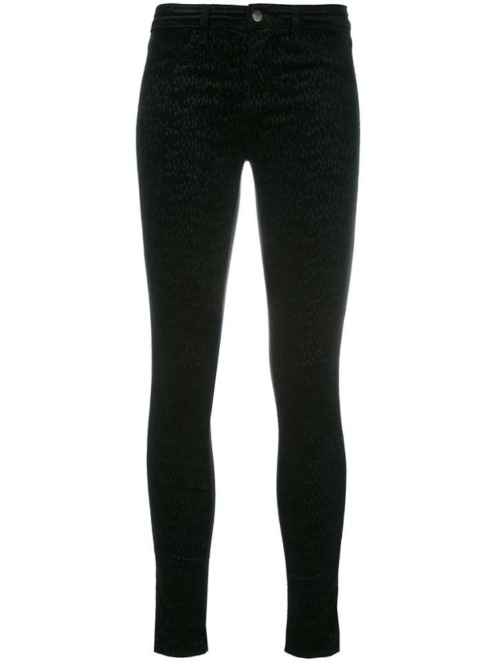 J Brand Printed Slim-fit Pants - Black