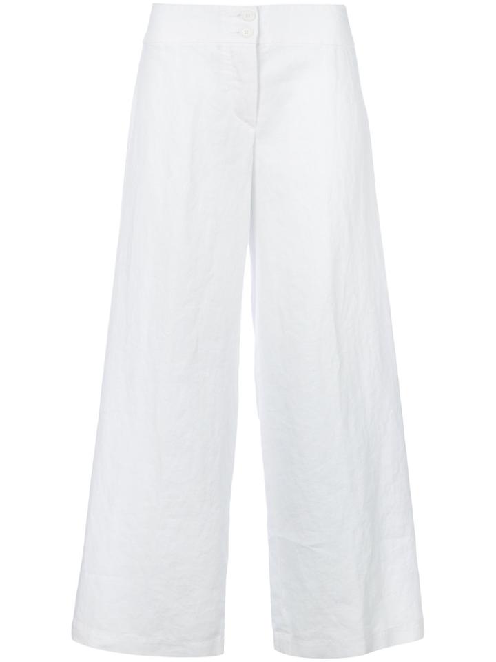 Aspesi Flared Cropped Trousers - White
