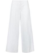Aspesi Flared Cropped Trousers - White