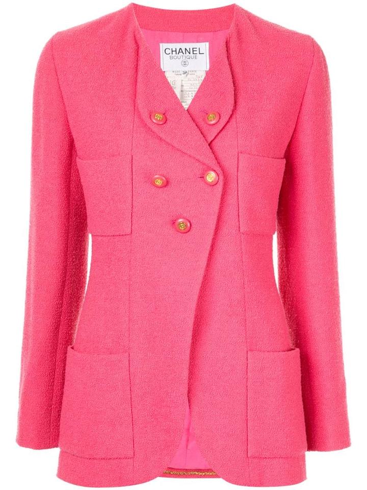 Chanel Pre-owned Double Breasted Slim Jacket - Pink