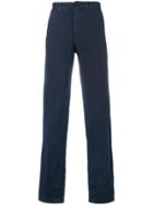 Massimo Alba Straight Leg Winch Trousers - Blue