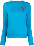 Chinti & Parker Anchor Embroidered Sweater - Blue