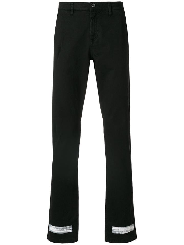 Off-white Bars Print Jeans - Black