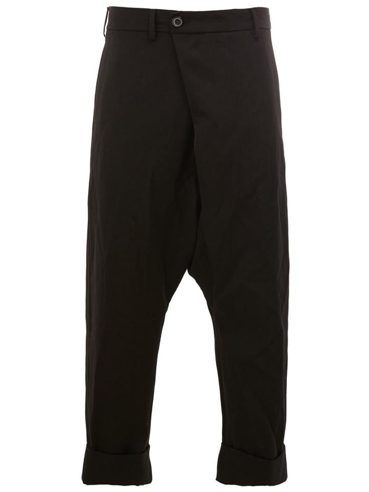 Wooster + Lardini Cropped Drop-crotch Trousers