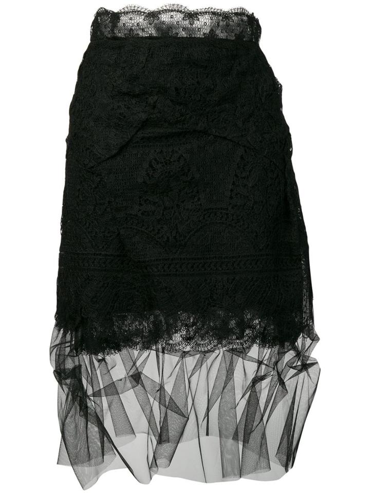 Ermanno Scervino Lace Tulle Skirt - Black