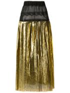 À La Garçonne - Pleated Midi Skirt - Women - Rayon - P, Black, Rayon