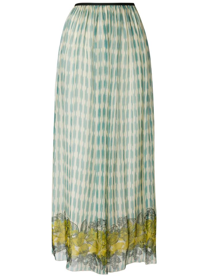 Forte Forte Print Flared Midi Skirt - Blue