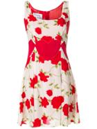 Moschino Vintage Floral-print Mini Dress - Red