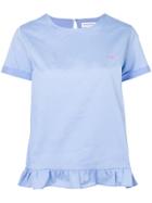 Maison Labiche Bonjour Frill Trim Blouse - Blue