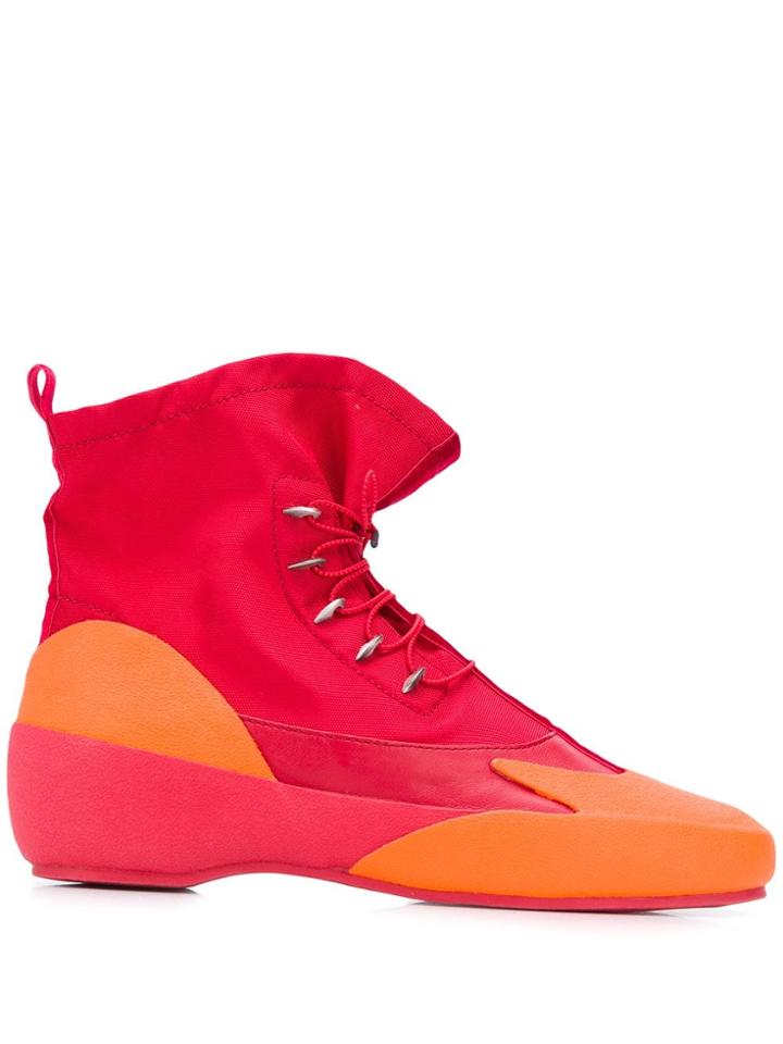 Camper Lab Together Ankle Boots - Red