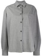 Duo Oversized Long-sleeve Shirt - Grey