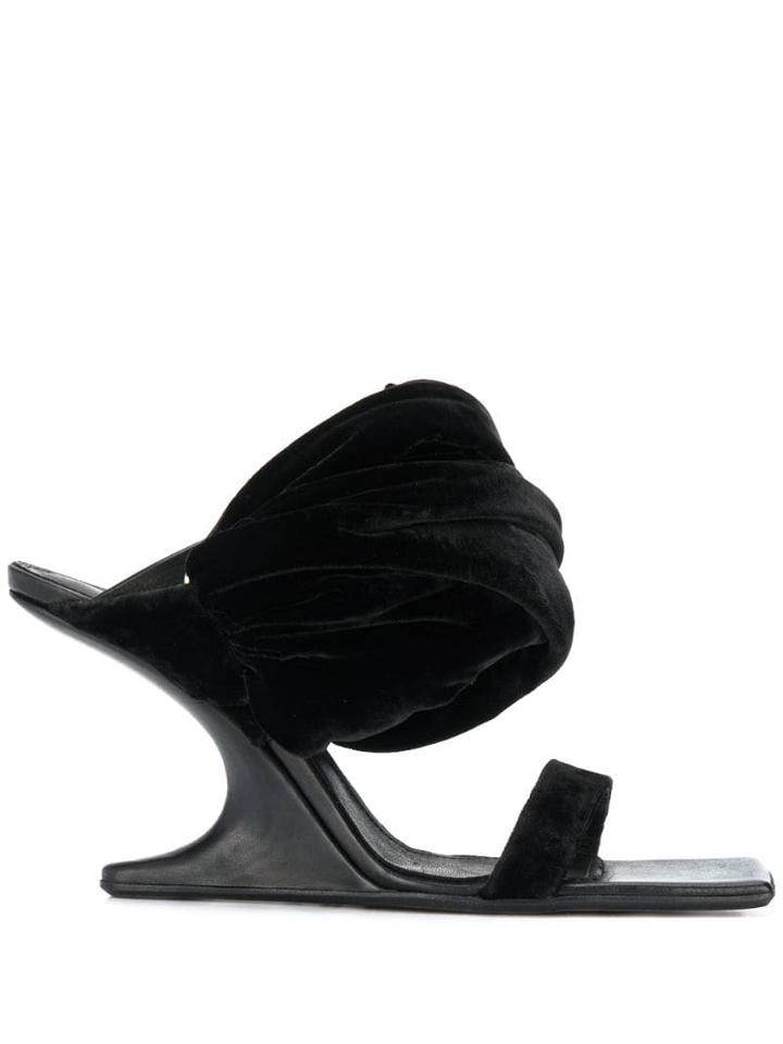 Rick Owens Oversized Ankle Strap Sandals - Black