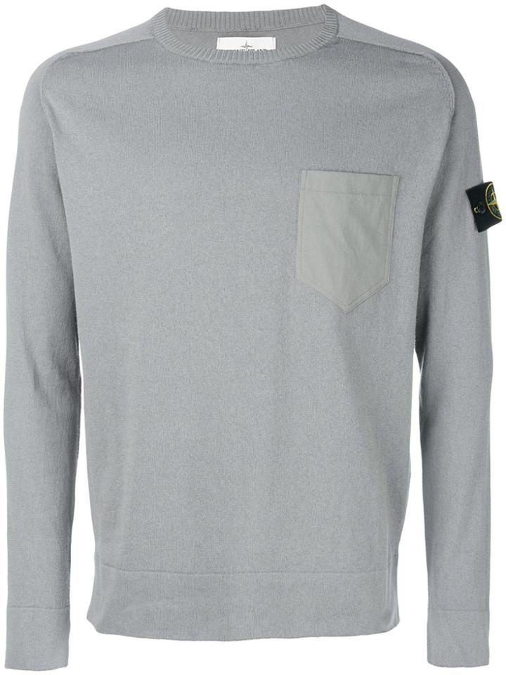 Stone Island Long-sleeve Logo Sweatshirt - Grey