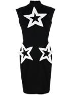 Ktz Star Cut-detail Dress - Black