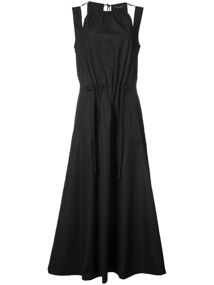 Derek Lam Halter Tank Dress With Seamed Full Skirt - Black