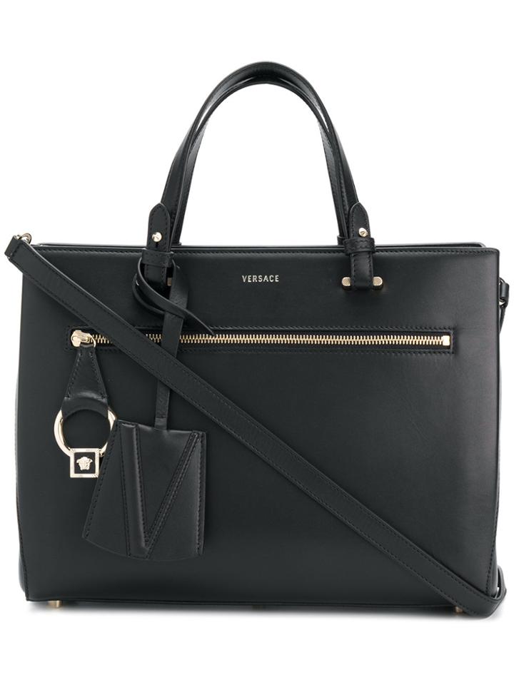 Versace Logo Tote Bag - Black