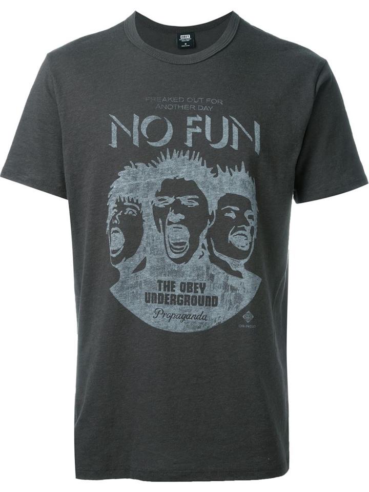 Obey No Fun Print T-shirt