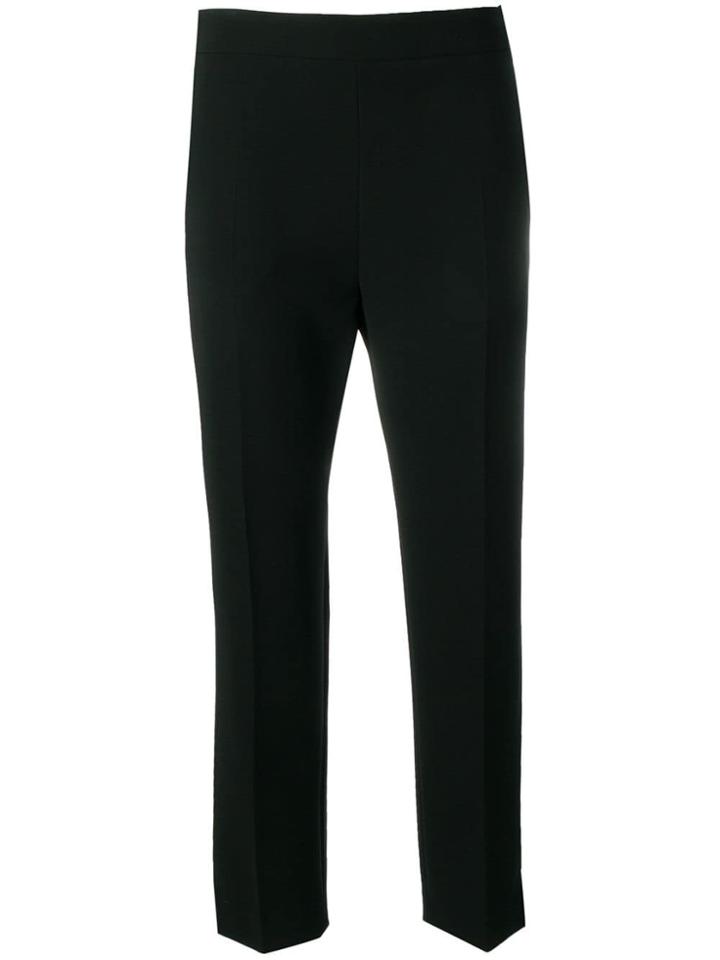 Max Mara Mid-rise Slim-fit Trousers - Black