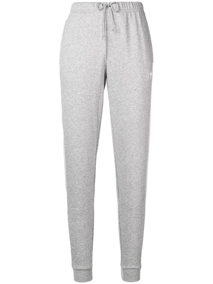 Adidas Cuffed Logo Track Trousers - Grey