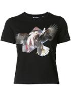 Neil Barrett Angel And Eagle Print T-shirt, Women's, Size: Medium, Black, Cotton