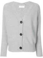 Zanone V-neck Button Cardigan - Grey