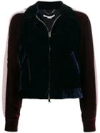 Stella Mccartney Velvet Bomber Jacket - Blue