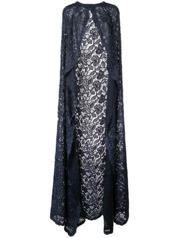 Tadashi Shoji Floral Cape - Blue