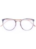Linda Farrow - Oval Frames - Women - Acetate/gold Plated Titanium - 51, Grey, Acetate/gold Plated Titanium