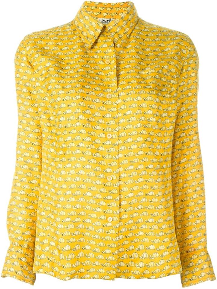 Hermès Vintage Cap Printed Blouse
