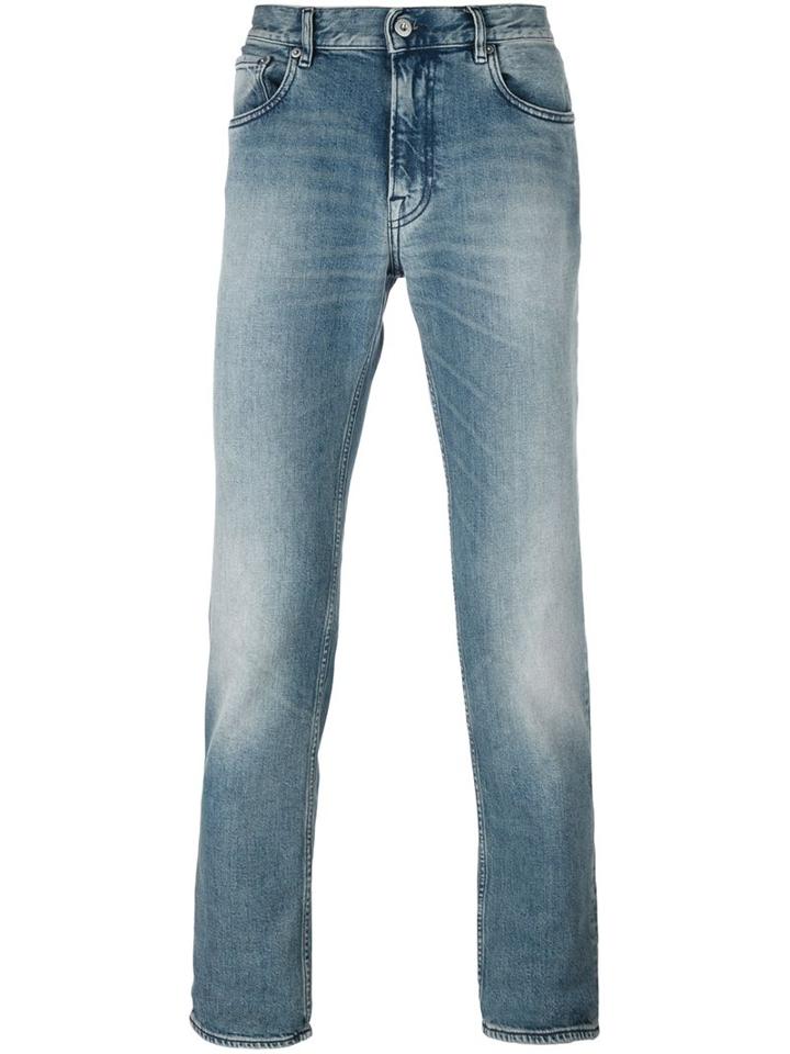 Stone Island Five Pockets Skinny Jeans, Men's, Size: 36, Blue, Cotton/spandex/elastane