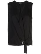 Rag & Bone Wrap-around Top - Black