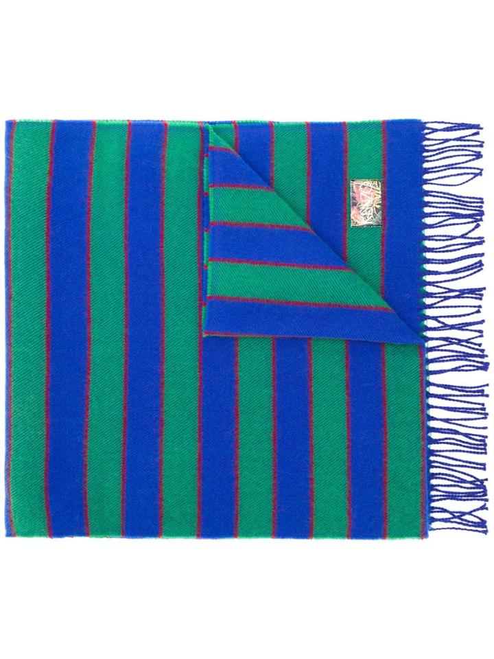 Kenzo Striped Scarf - Blue