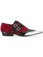 Haider Ackermann Zebra Print Monk Shoes - Black