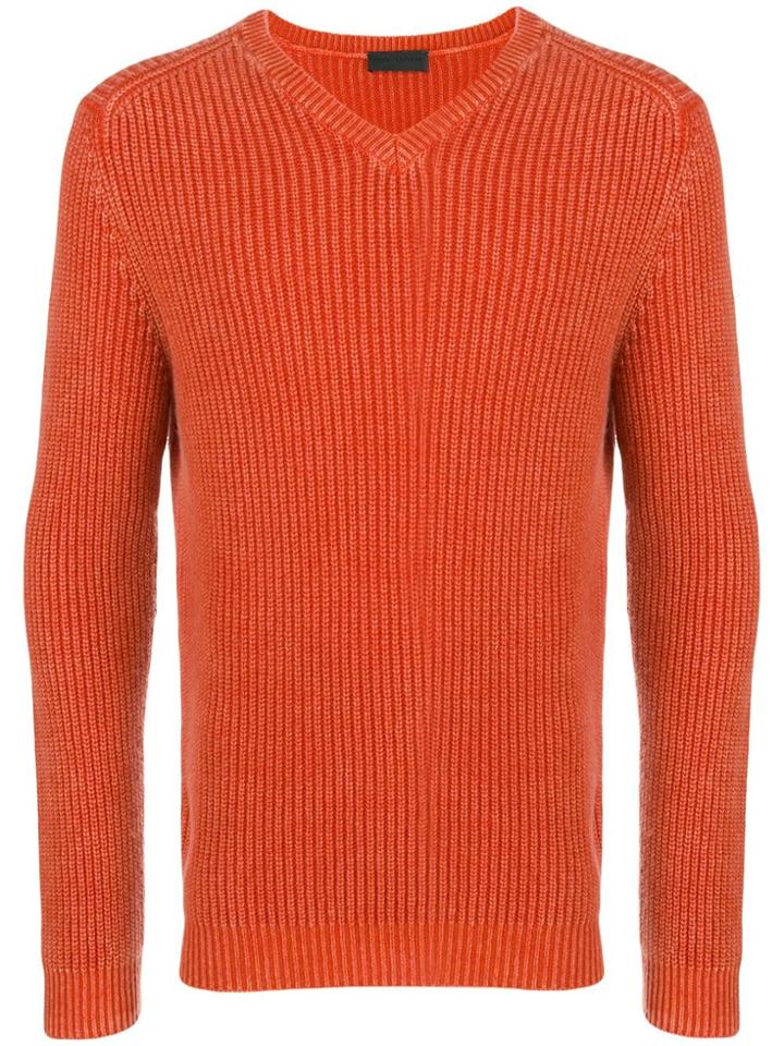 Iris Von Arnim Ribbed Knit Sweater - Yellow & Orange