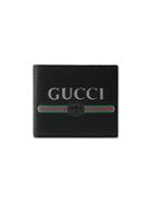 Gucci Gucci Print Leather Coin Wallet - Black