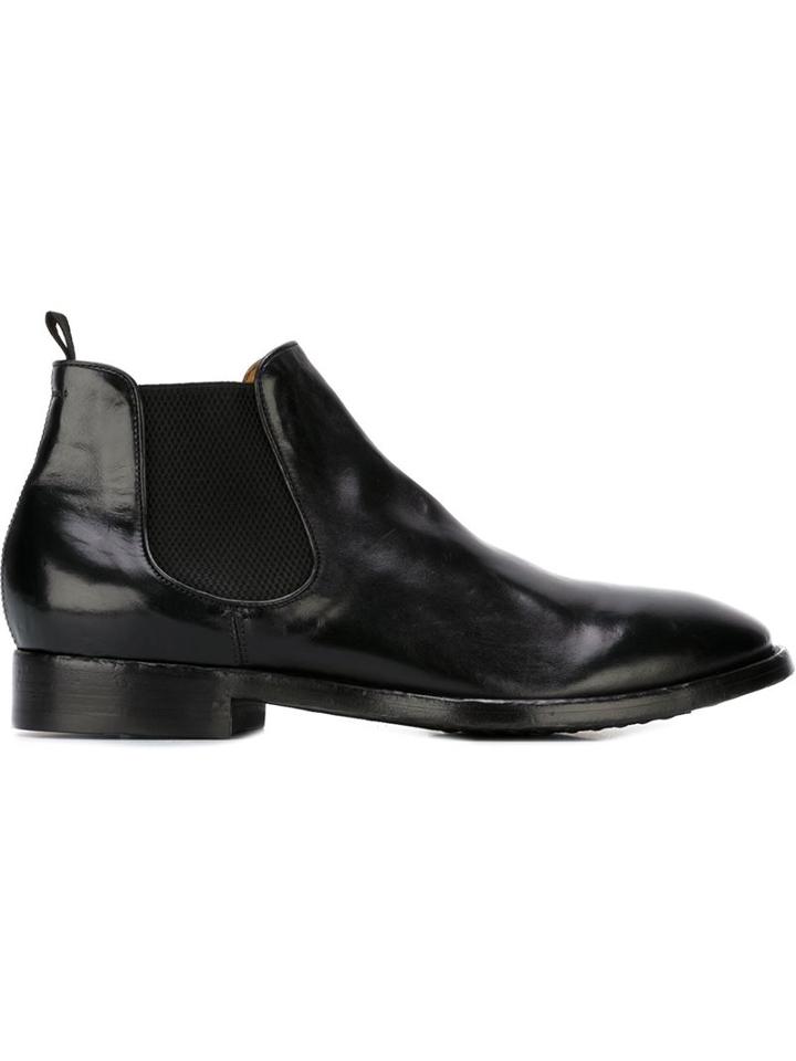 Officine Creative Princeton Chelsea Boots, Men's, Size: 42.5, Black, Calf Leather/leather/rubber