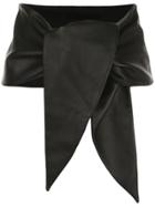 Tibi Large Tie Belt - Black
