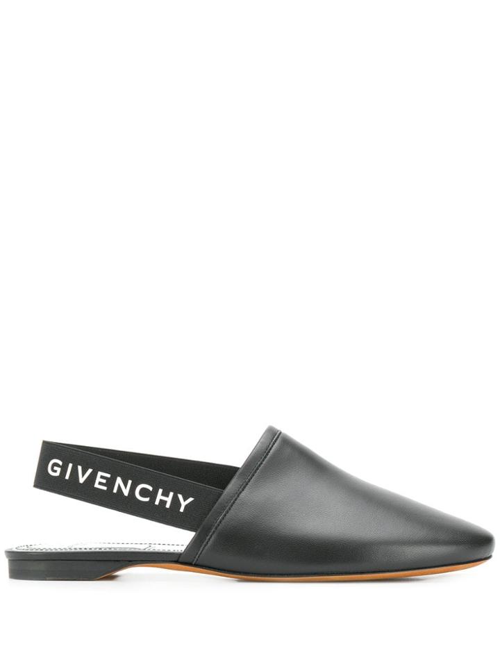 Givenchy Sling-back Flat Mules - Black