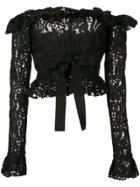 Brognano Off-shoulder Lace Top - Black