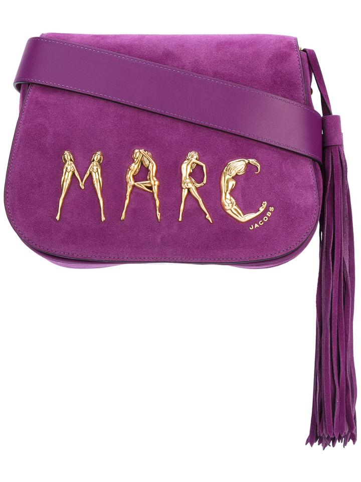 Marc Jacobs - Figure Logo Shoulder Bag - Women - Leather - One Size, Women's, Pink/purple, Leather