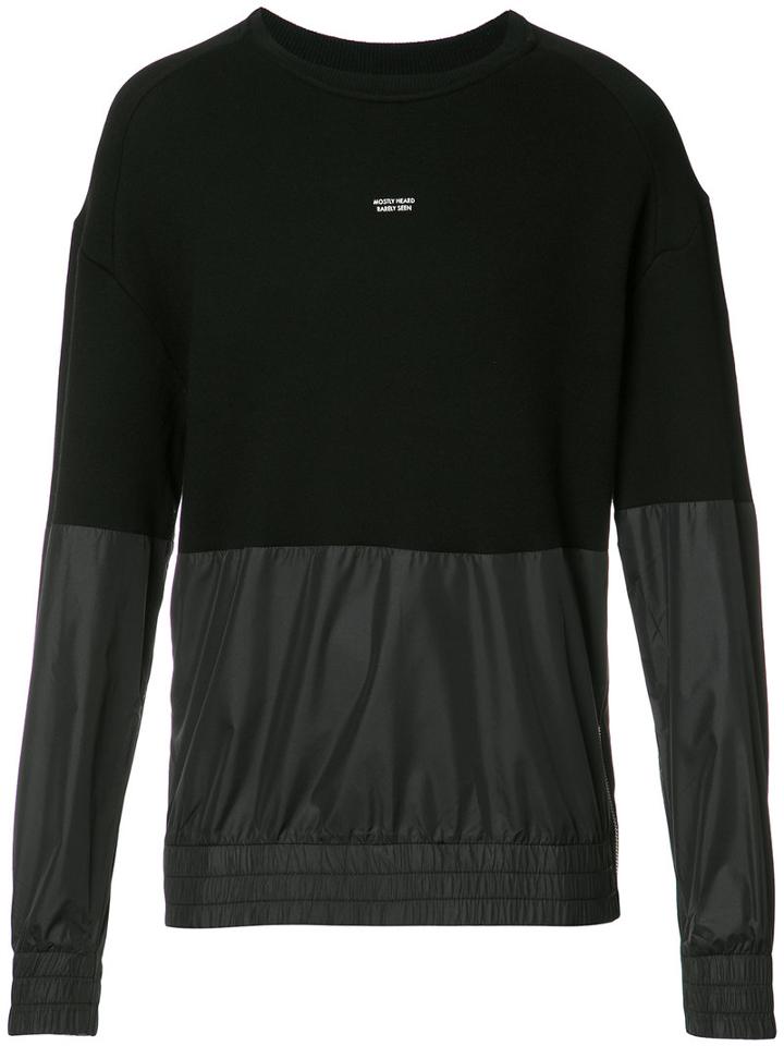 Mostly Heard Rarely Seen Paneled Sweatshirt, Men's, Size: Xxl, Black, Cotton/nylon/polyester