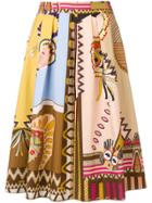 Etro Aztec Style Print Skirt - Brown