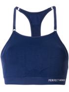 Perfect Moment Intarsia Fitness Top - Blue