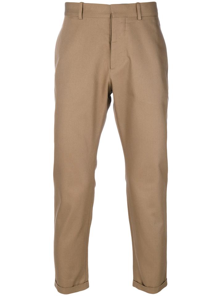 Marni Cropped Chino Trousers - Brown