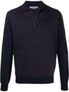 Corneliani Pattern Knit Jumper - Blue