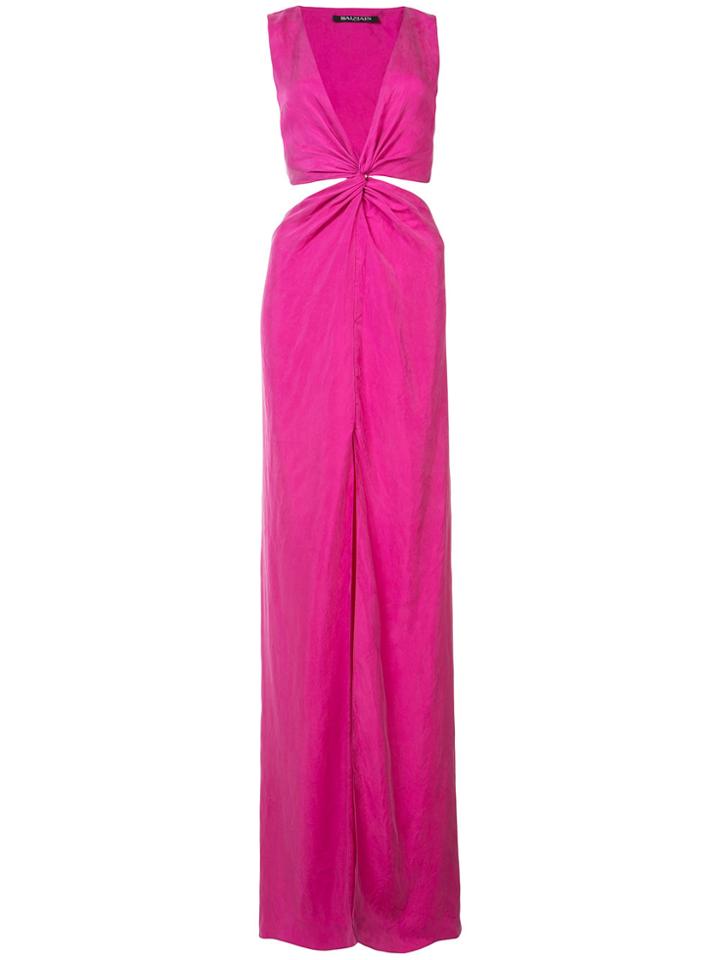 Balmain Cut Out Detail Dress - Pink & Purple