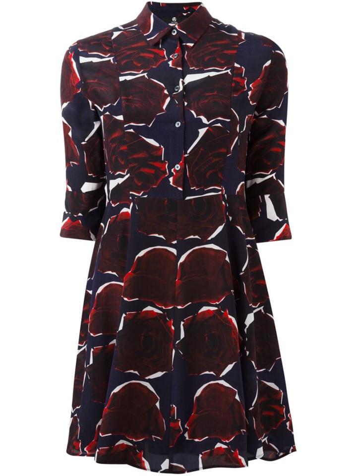 Ps By Paul Smith Rose Print Mini Dress