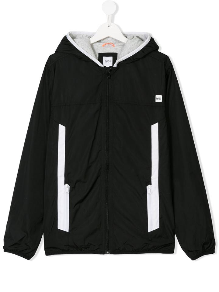 Boss Kids Teen Hooded Lightweight Jacket - Black