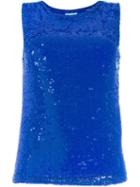 P.a.r.o.s.h. Sequinned Tank, Women's, Size: Xs, Blue, Polyamide/spandex/elastane/pvc
